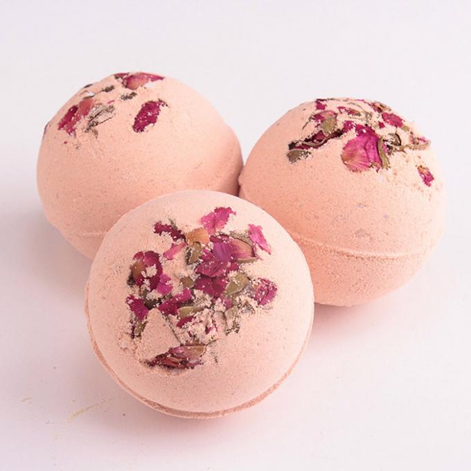 Бомбы ванны розовым благоуханием естественные забеливая шарик соли для принятия ванны эфирного масла